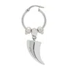 Alexander Mcqueen Tiger Claw Hoop Earring In White
