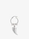 Alexander Mcqueen Tiger Claw Hoop Earring In Palladium