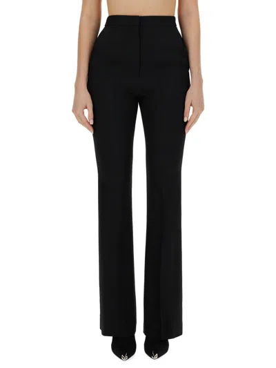 Alexander Mcqueen Tight Bootcut Trousers In Black