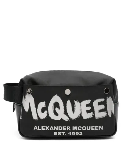 Alexander Mcqueen Toiletry Bag In Black