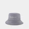 Alexander Mcqueen Tonal Graffiti Bucket Hat In Grey
