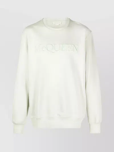 ALEXANDER MCQUEEN TONAL LETTERING EMBROIDERED SWEATSHIRT