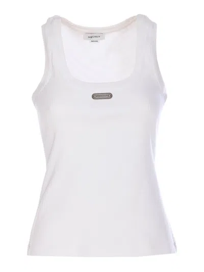 ALEXANDER MCQUEEN MCQUEEN WHITE TANK TOP