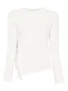 Alexander Mcqueen Ribbed-knit Asymmetric Top