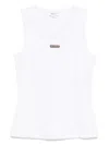 Alexander Mcqueen Mcqueen Placket Tank Top In White