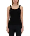 Alexander Mcqueen Alexander Mc Queen Tops With Logo In Black