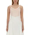 Alexander Mcqueen Tops With Logo In Pink