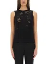 Alexander Mcqueen Women's Top A Inserts Top In Black