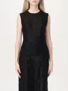 Alexander Mcqueen Armour Stitch Knit Top In Black