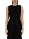 Alexander Mcqueen Women's Top Armor Stick Top In Black
