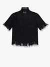 Alexander Mcqueen Black Knitted Cobweb Lace Top In Black