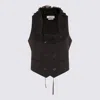 Alexander Mcqueen Lace Trimmed Satin Top With Adjustable Straps In Black