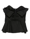 Alexander Mcqueen Alexander Mc Queen Black Corset Top In Silk Blend In Black