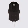 Alexander Mcqueen Lace Trimmed Satin Top With Adjustable Straps In Black