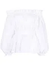Alexander Mcqueen Off Shoulder Cotton Top