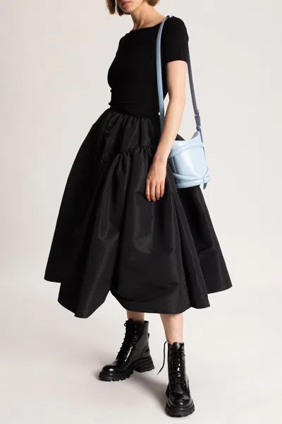 Alexander Mcqueen Top With Open Shoulders In Black