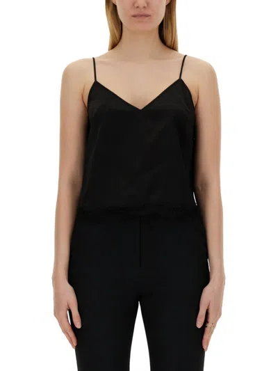 Alexander Mcqueen Alexander Mc Queen Top With Thin Straps In Black