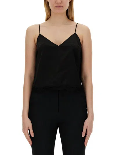 Alexander Mcqueen Alexander Mc Queen Top With Thin Straps In Black