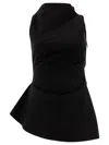 Alexander Mcqueen Asymmetric Gathered Top