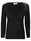 Alexander Mcqueen Inserted-bra Detail Top In Black