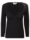 Alexander Mcqueen Inserted-bra Detail Top In Black