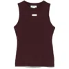 Alexander Mcqueen Logo Plaque Ribbed Tank Top In Multicolor
