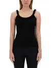 Alexander Mcqueen Alexander Mc Queen Tops With Logo In Black