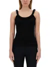 Alexander Mcqueen Alexander Mc Queen Tops With Logo In Black