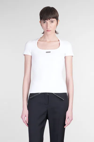 ALEXANDER MCQUEEN TOPWEAR IN WHITE COTTON