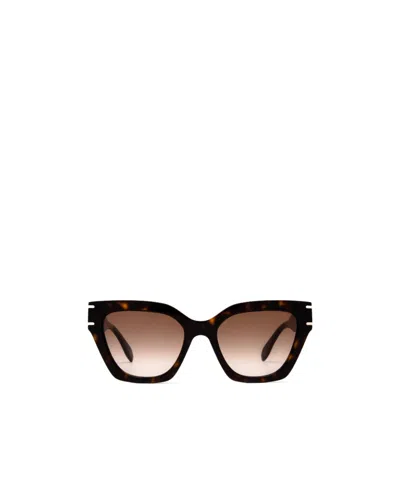 Alexander Mcqueen Tortoiseshell Cat-eye Sunglasses In Brown