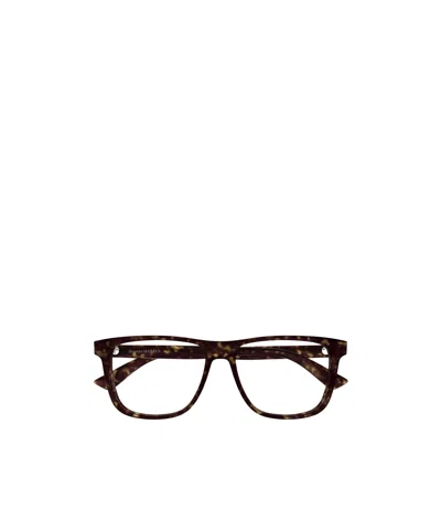 Alexander Mcqueen Tortoiseshell-frame Square-frame Glasses In Black