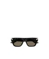 Alexander Mcqueen Tortoiseshell Square-frame Sunglasses In Black