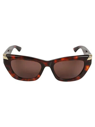 Alexander Mcqueen Tortoiseshell Sunglasses In Havana Havana Brown
