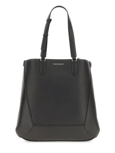 Alexander Mcqueen Tote Bag The Edge In Black