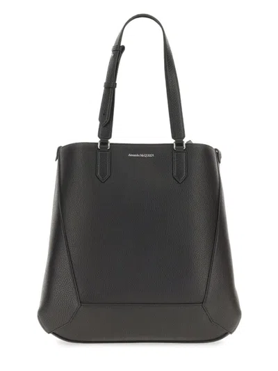 Alexander Mcqueen Tote Bag The Edge In Black