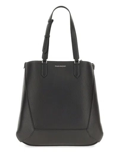 Alexander Mcqueen Tote Bag The Edge In Black