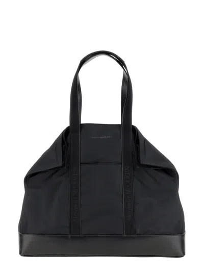 Alexander Mcqueen Tote De Manta Bag In Black