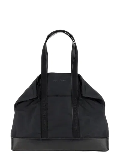 Alexander Mcqueen Tote De Manta Bag In Burgundy