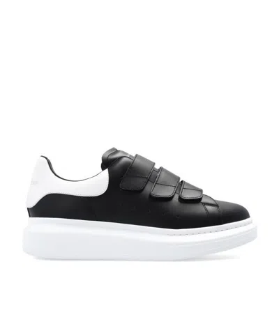 Alexander Mcqueen Touch-strap Low-top Sneakers In Black