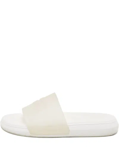 Pre-owned Alexander Mcqueen Translucent Slides In White
