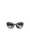Alexander Mcqueen Dark Grey Cat Eye Sunglasses In Gray