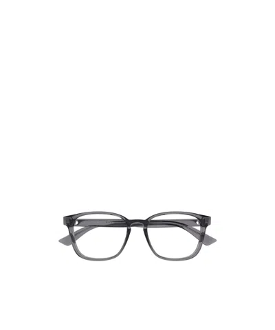 Alexander Mcqueen Transparent Square-frame Glasses In Gray