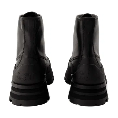 Alexander Mcqueen Tread Ankle Boot In Black