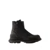 ALEXANDER MCQUEEN TREAD ANKLE BOOTS - LEATHER - BLACK