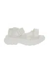 Alexander Mcqueen Tread Leather Sandal In White