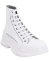 Alexander Mcqueen 50mm High-top Cotton Canvas Sneakers In White