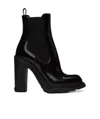 Alexander Mcqueen Tread Heeled Boots In Black