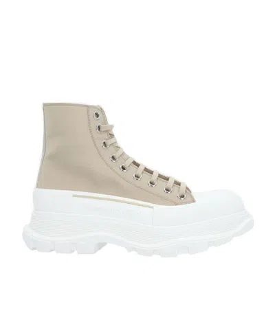 Alexander Mcqueen Tread High-top Sneakers In Animal Print