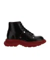 Alexander Mcqueen Tread Lace Up Boots In Black