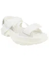 Alexander Mcqueen Tread Leather Sandal In White